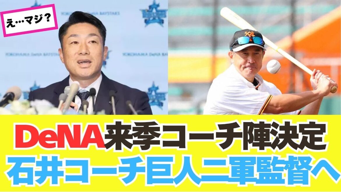 【悲報】石井琢朗DeNA退団1週間で巨人2軍監督就任の衝撃…中井大介大抜擢投手コーチ1人「やる気あるのか」 【悲報】石井琢朗DeNA退団1週間で巨人2軍監督就任の衝撃…中井大介大抜擢投手コーチ1人「やる気あるのか」