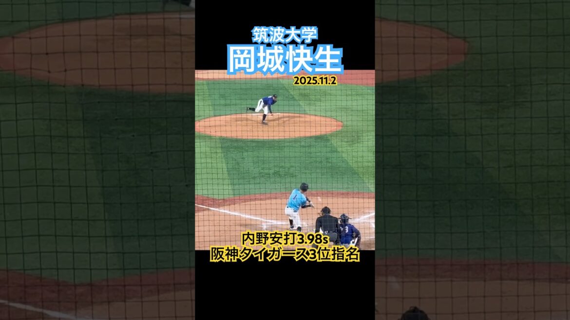 【阪神タイガース3位/俊足内野安打】#岡城快生 #筑波大学 #阪神タイガース #ドラフト