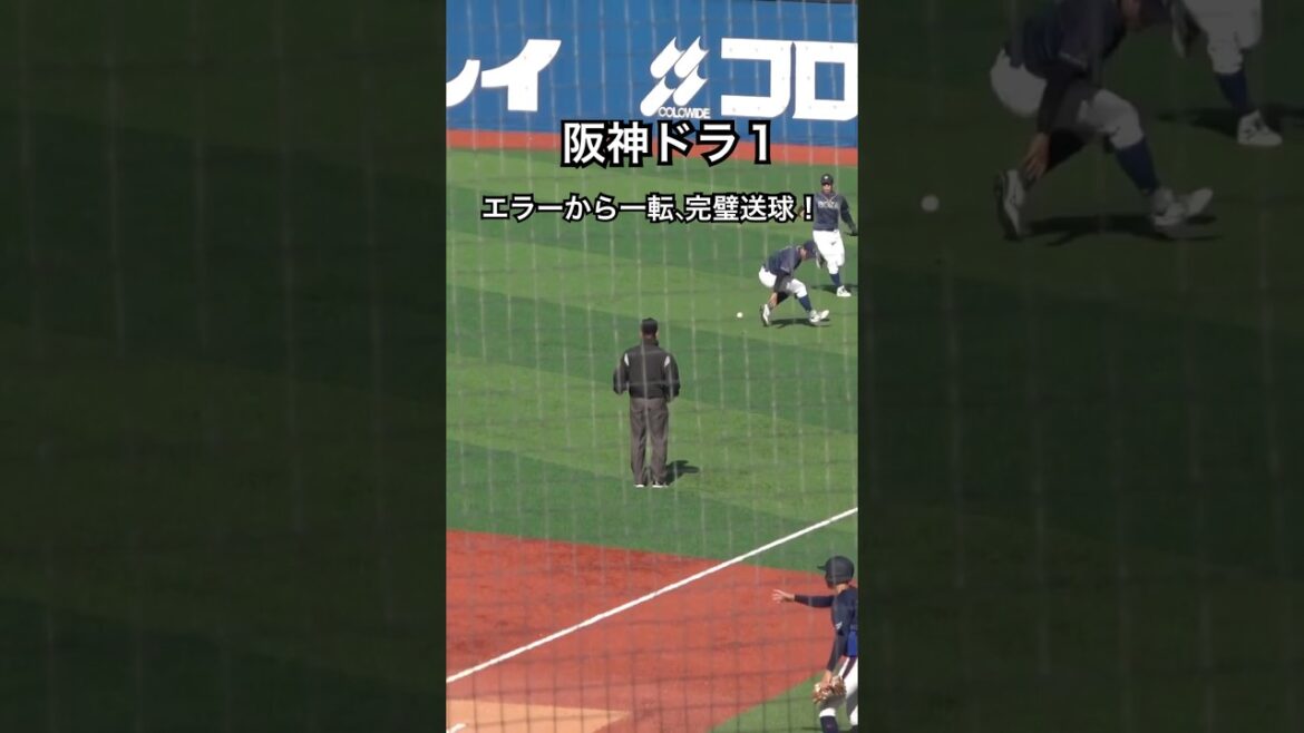阪神タイガース・ドラ1  創価大・立石正広　エラーから一転、完璧送球！　創価大vs神奈川大　#プロ野球 #阪神タイガース #ドラフト #立石正広 #大学野球 #baseball #shorts