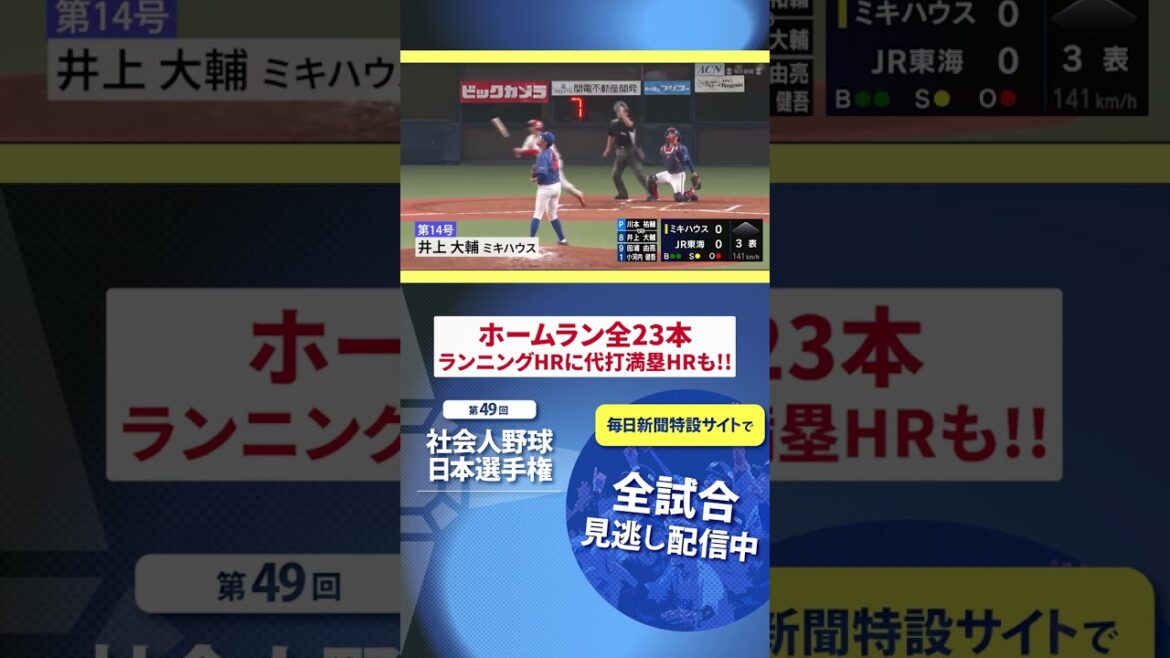社会人野球日本選手権2024　ホームラン全23本 #野球 #日本選手権