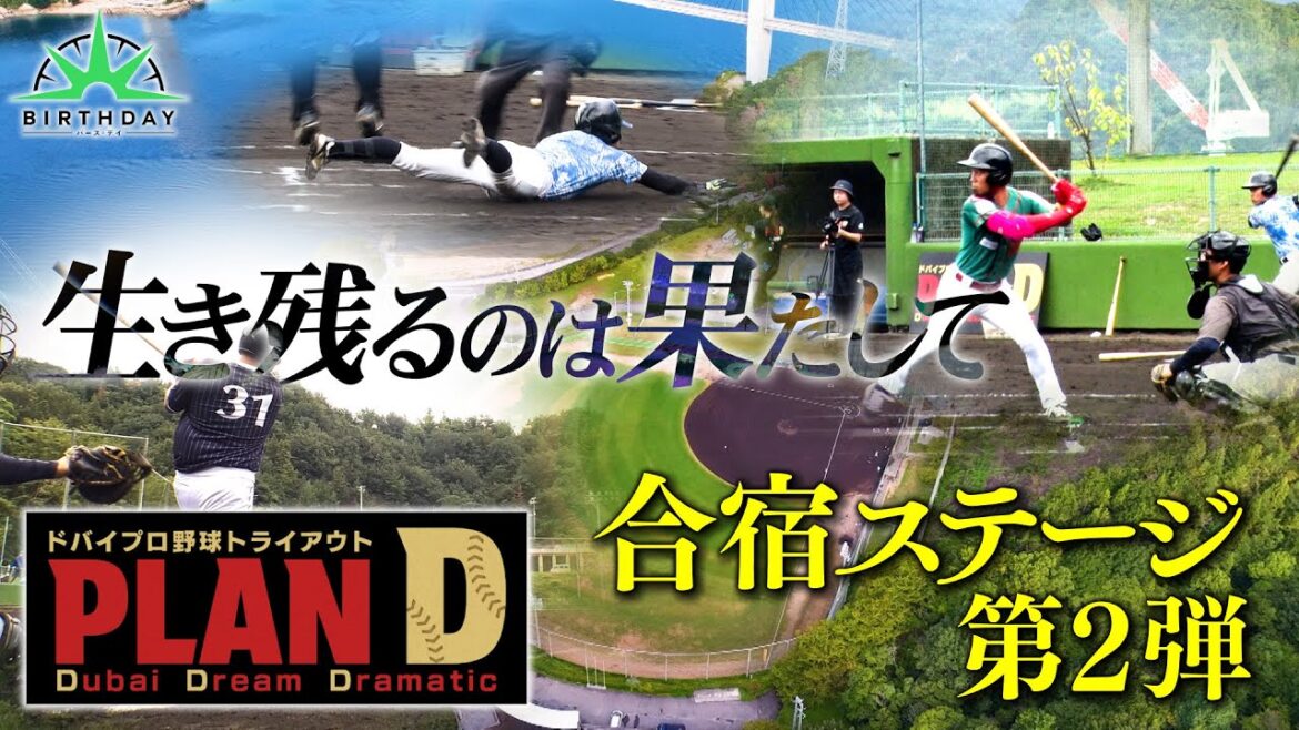 【完全版】ドバイプロ野球トライアウト「PLAN D」合宿ステージ・第2弾【TBS】