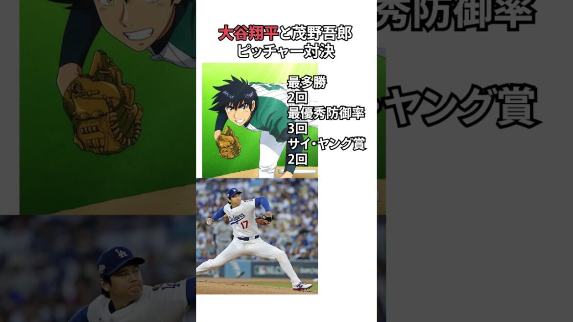 大谷翔平と茂野吾郎を比べてみた #shorts #プロ野球 #npb #野球 大谷翔平と茂野吾郎を比べてみた #shorts #プロ野球 #npb #野球