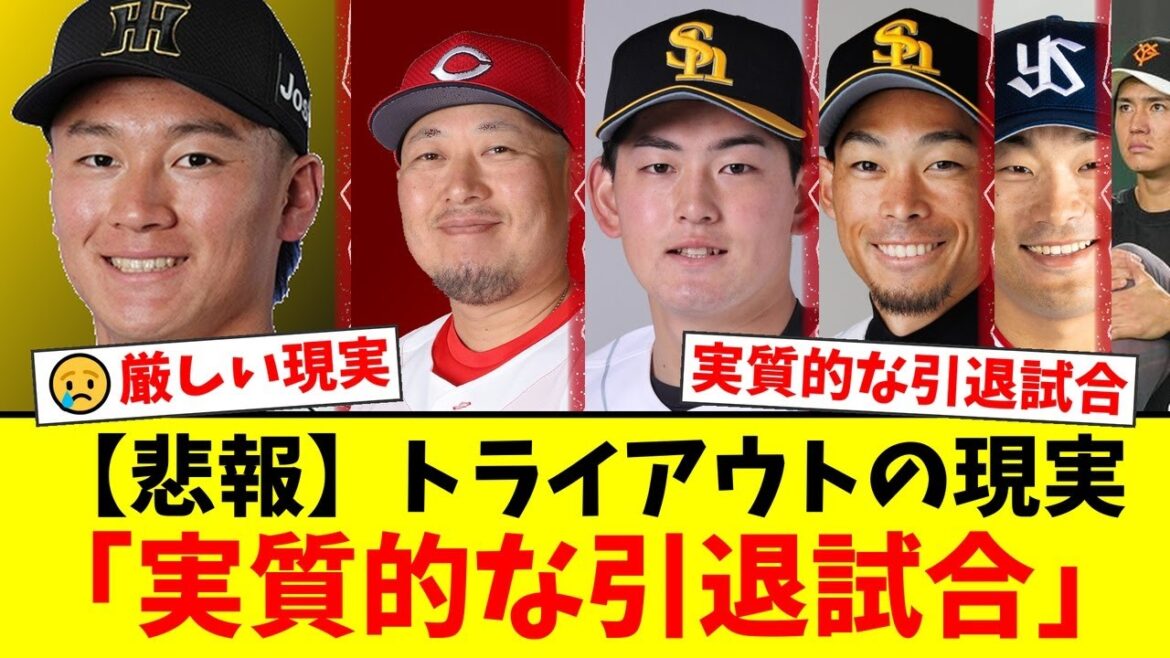 【衝撃】トライアウト参加選手発表！広島・松山竜平、元ドラ1森木大智・風間球打も…ファンが語る「実質引退試合」の残酷な現実に一同騒然【プロ野球ファンの反応】