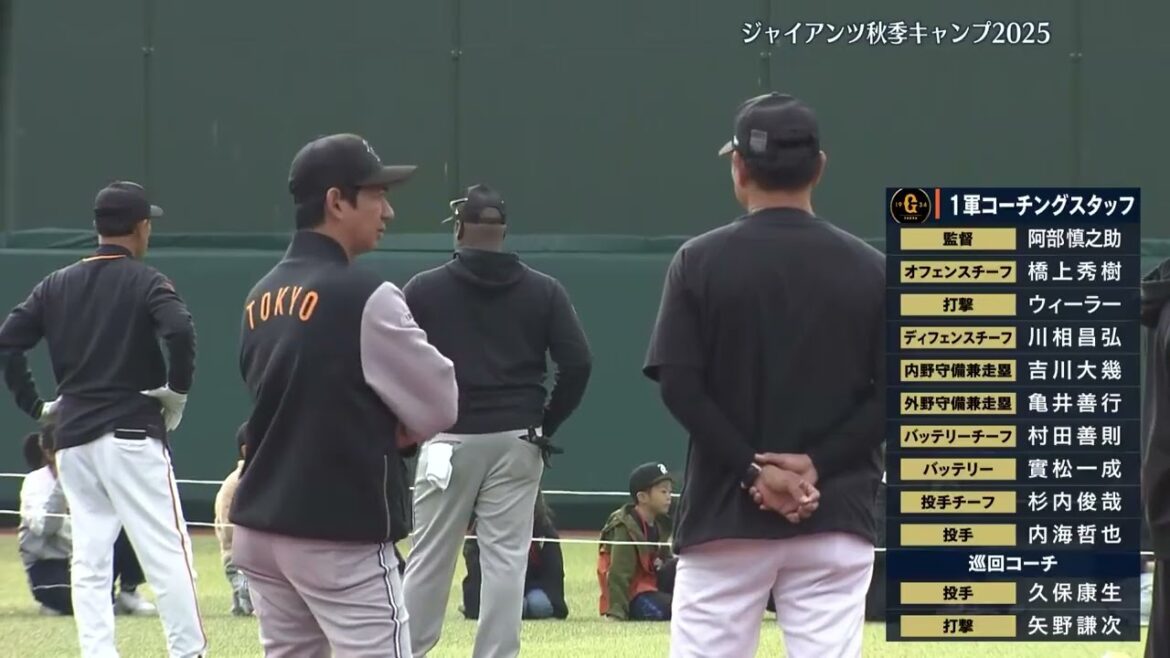 【秋季キャンプ】コーチ陣＆ウォーミングアップ【巨人】