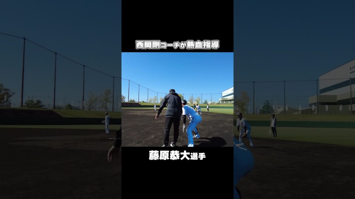 西岡剛コーチの熱血指導 #chibalotte #藤原恭大