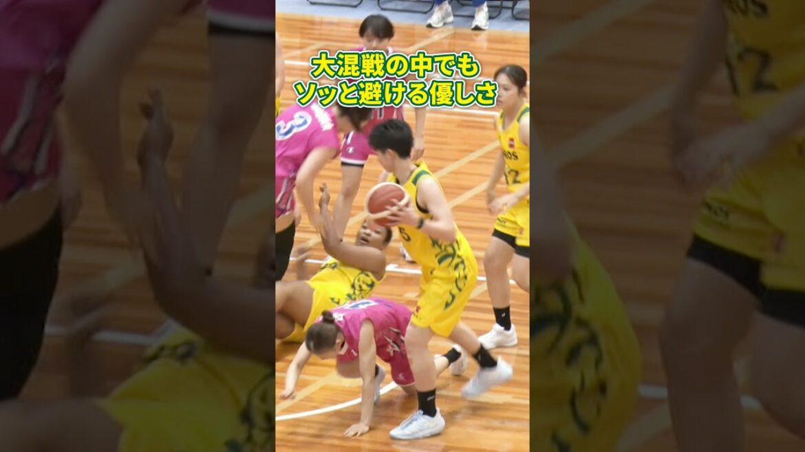 【バスケ】プレーまで優しさが滲み出る藤本選手の神回避！ #バスケ いい#女子バスケ #wリーグ