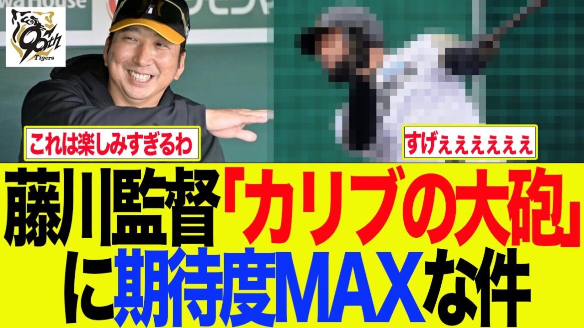 【阪神】藤川監督が「カリブの大砲」に期待度MAXな件　阪神ファンの反応集