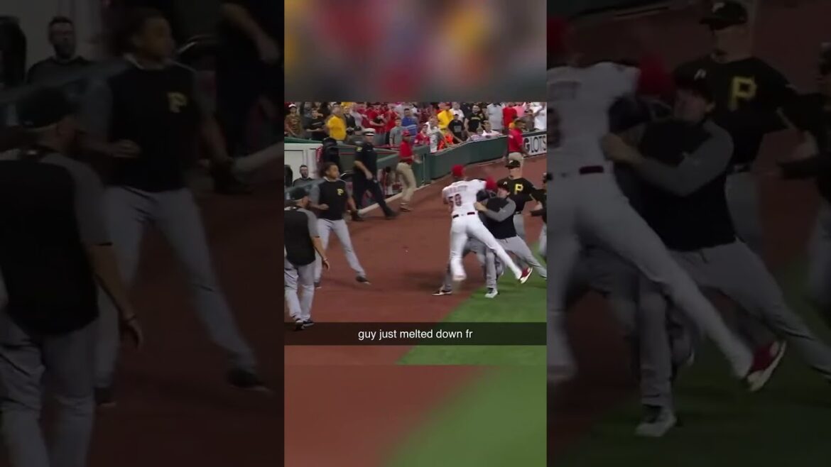 amir garrett takes on the whole team 😂 #reds #pirates #mlb #baseball