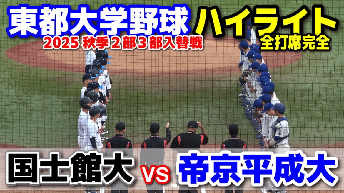 国士館大学 vs 帝京平成大学　【東都大学野球 秋季2部3部入替戦 全打席完全ハイライト】 戦国東都　2025.11.10　明治神宮球場