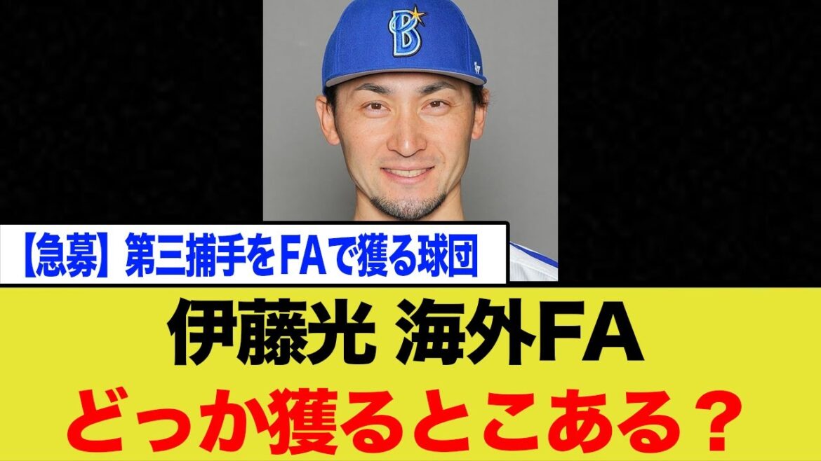伊藤光海外FA権行使←どっか獲るとこある? 伊藤光海外FA権行使←どっか獲るとこある?