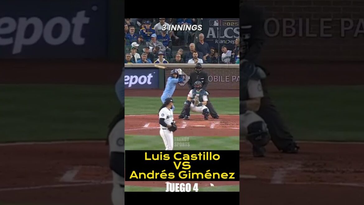 Luis Castillo VS Andrés Giménez HOME RUN JUEGO 4 Blue Jays vs Mariners #mlb Luis Castillo VS Andrés Giménez HOME RUN JUEGO 4 Blue Jays vs Mariners #mlb