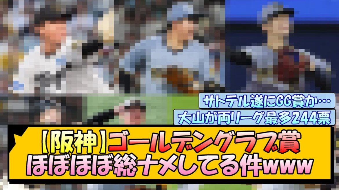 【阪神】ゴールデングラブ賞、ほぼほぼ総ナメしてる件www