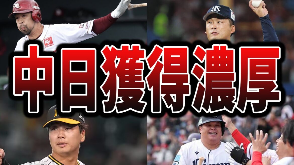 【ドラゴンズ】戦力外などから中日が補強しそうな選手たち