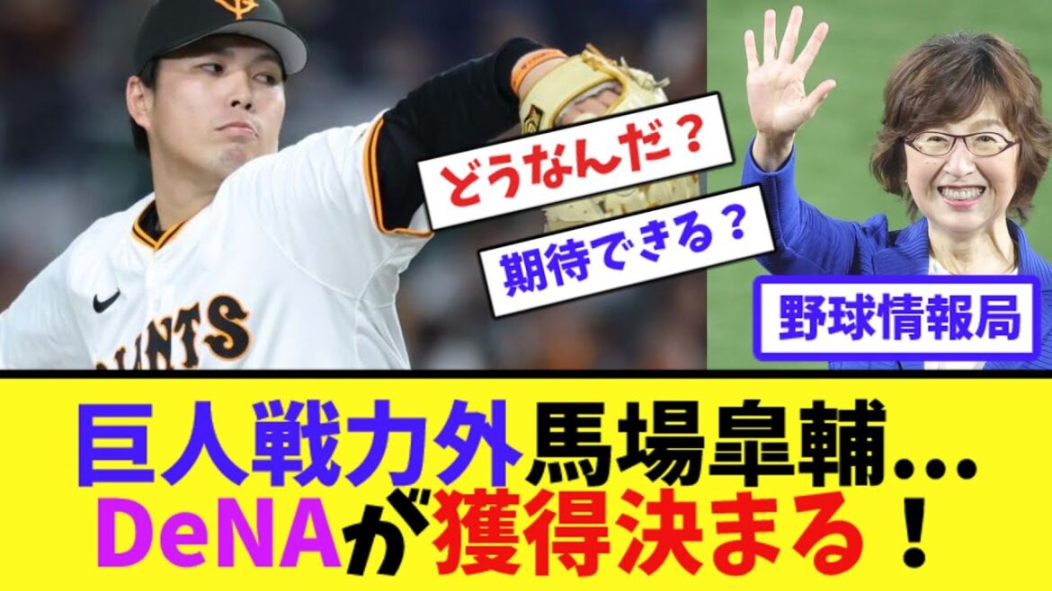 巨人戦力外の馬場皐輔…DeNAが獲得決まる!【ネット情報局】 巨人戦力外の馬場皐輔...DeNAが獲得決まる!【ネット情報局】