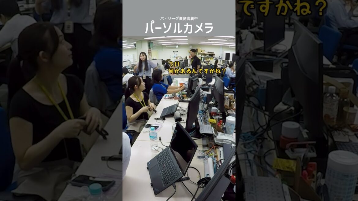 先輩たちから愛される営業推進の1日に密着！「パーソルカメラ」パ・リーグ裏側密着中！ #shorts