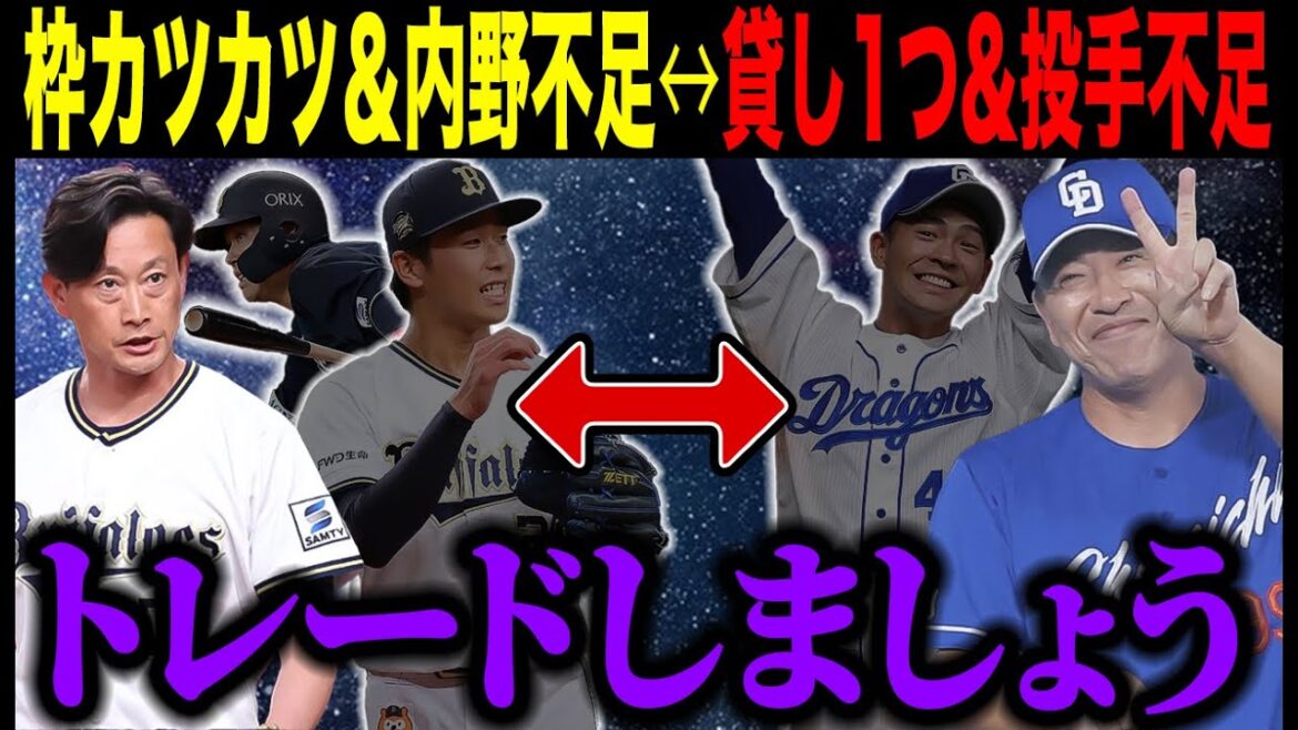【糸井嘉男の再来】内野不足なのに枠カツカツ問題を解決する最終奥義!!  需要と供給がマッチングした球団同士のトレード徹底予想【金銭】【オリックス】【中日】
