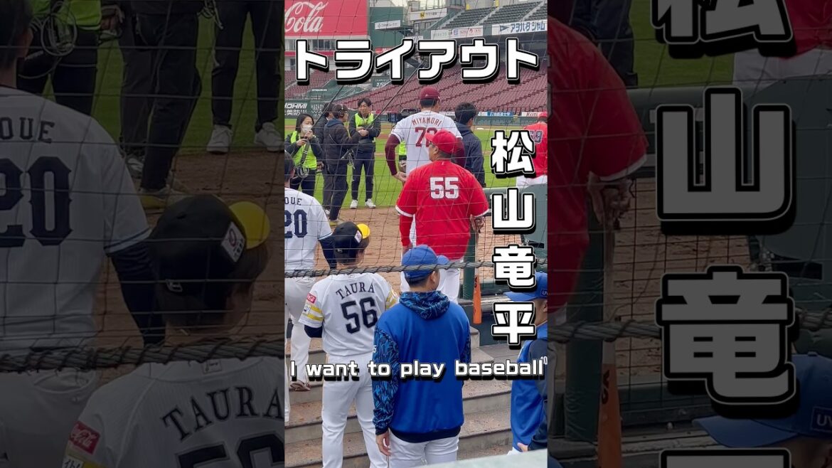 トライアウト⚾️松山竜平① I want to play baseball #トライアウト #松山竜平 #カープ #プロ野球