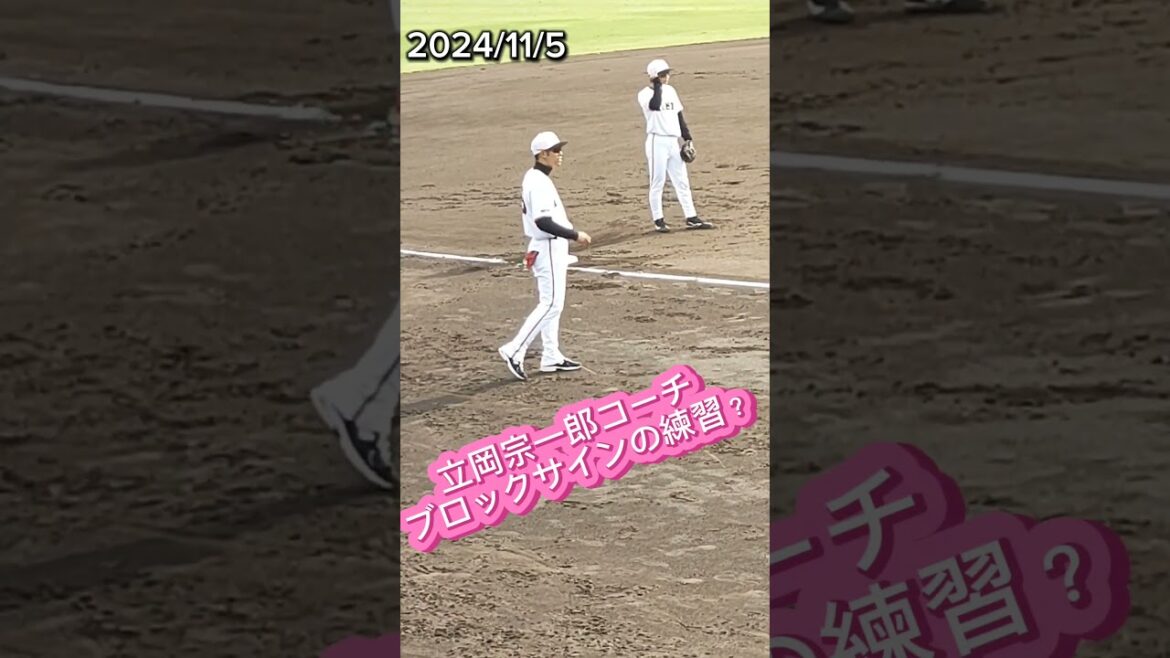 【GIANTS】 #立岡宗一郎 コーチのブロックサインがカッコいい👍 #shorts #巨人 #ジャイアンツ #プロ野球