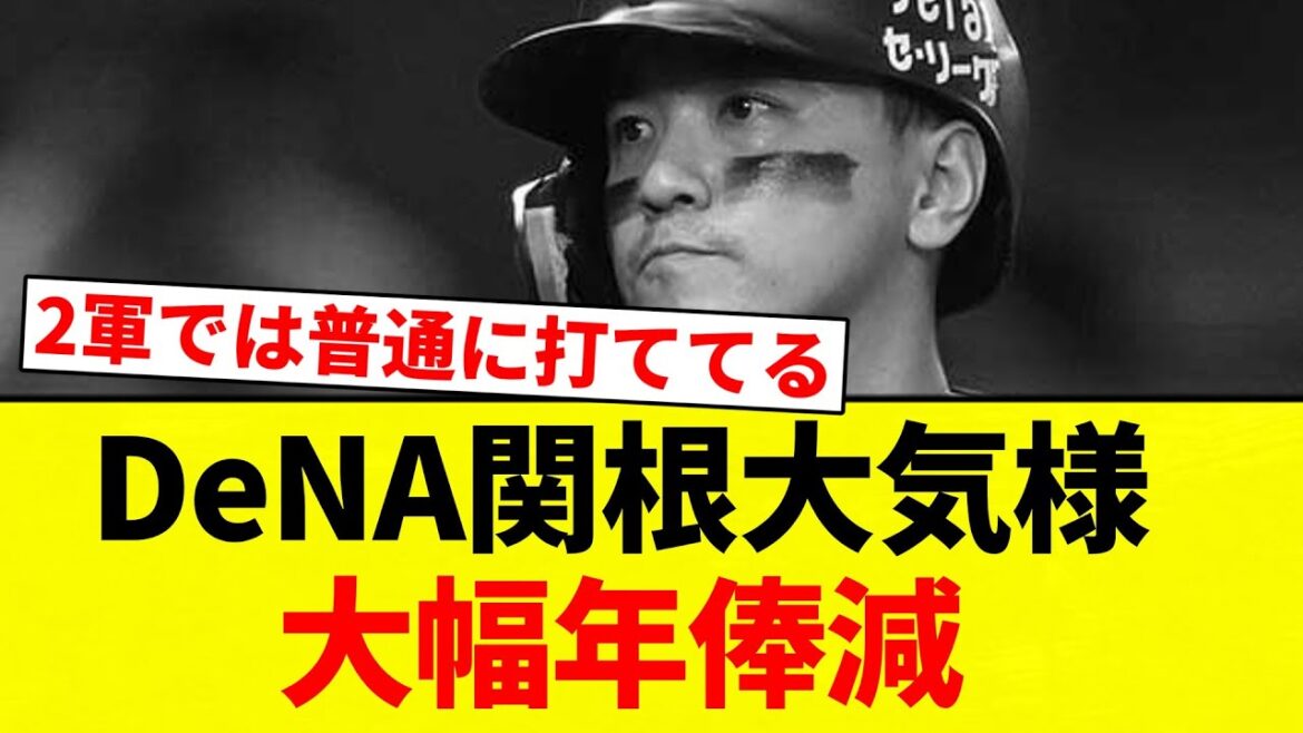【俺たちの関根様になんてことすんだ！】DeNA関根大気様　大幅年俸減【プロ野球反応集】【2chスレ】【なんG】