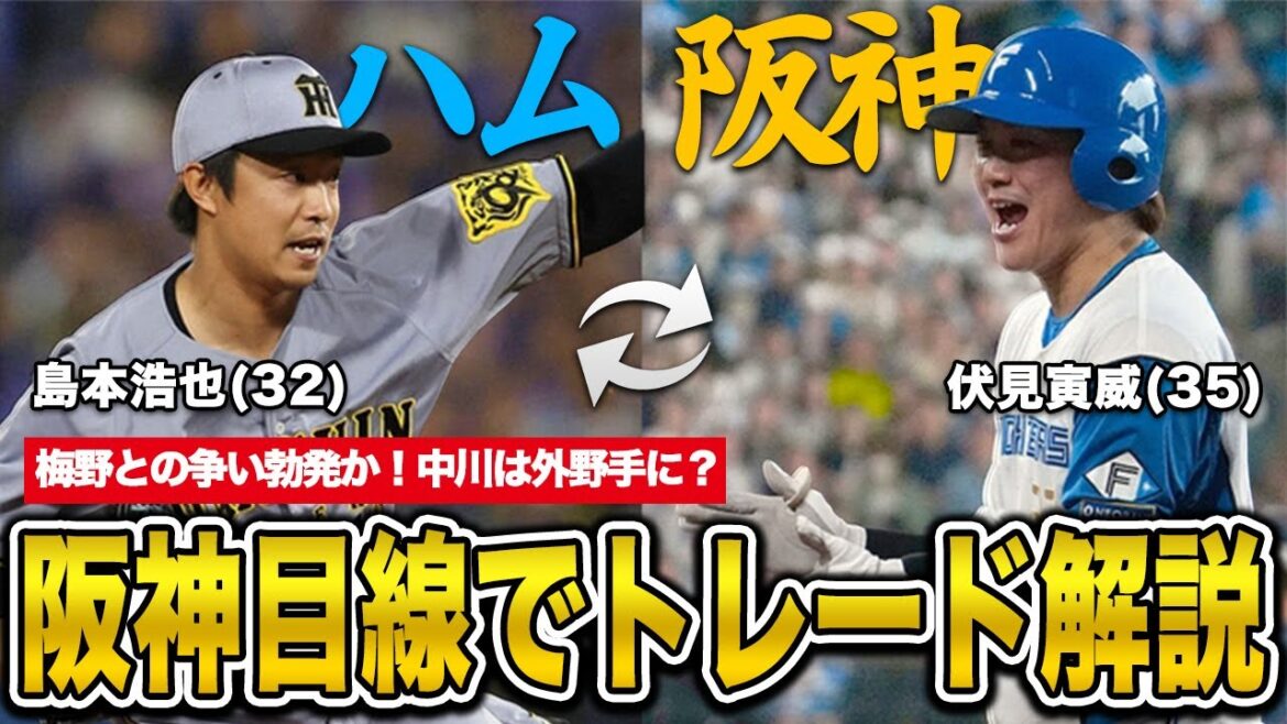 【なぜ成立】阪神 島本浩也と日本ハム 伏見寅威の交換トレード発表！梅野や中川の起用方法はどうなるのか！？【阪神タイガース】