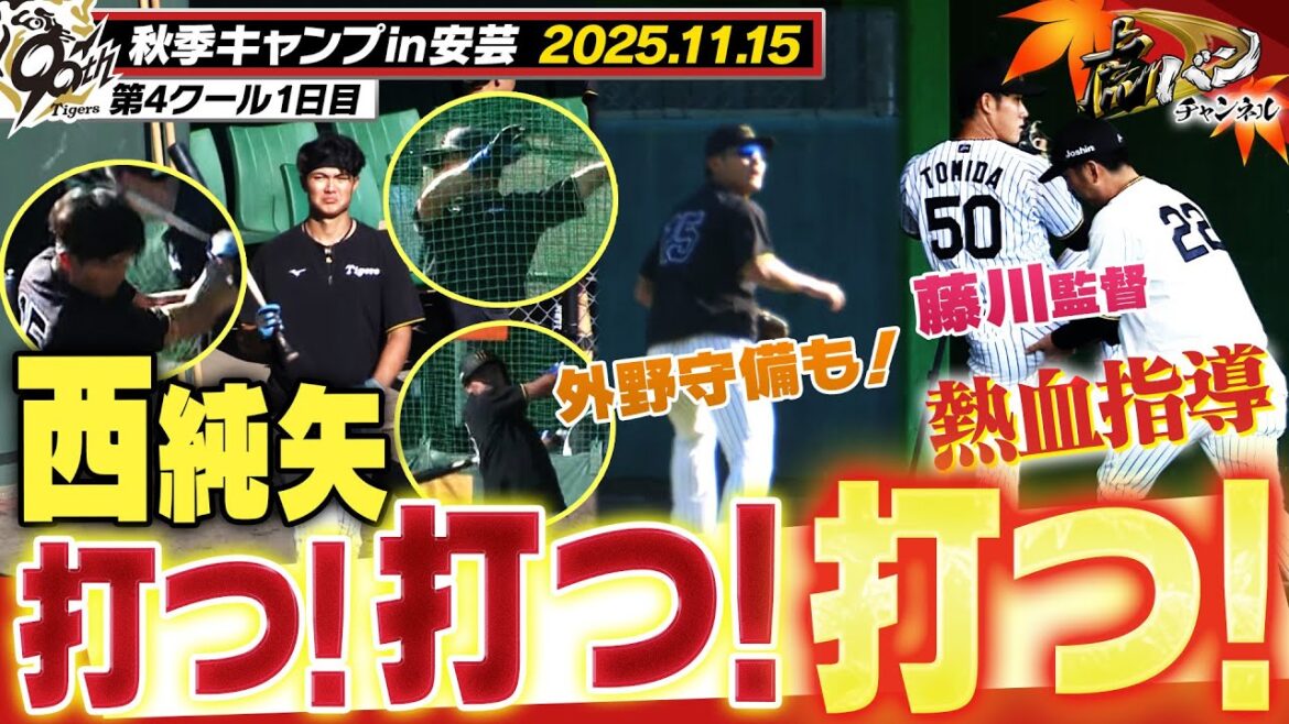 【11月15日秋季キャンプ】西純矢、今日もバットを振る！振る！振る！阪神タイガース密着！応援番組「虎バン」ABCテレビ公式チャンネル