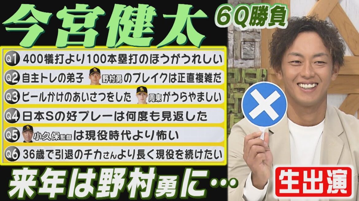 【生出演】けがで離脱している間に弟子が…今宮健太のホンネは(2025/11/15.OA)|テレビ西日本 【生出演】けがで離脱している間に弟子が...今宮健太のホンネは(2025/11/15.OA)|テレビ西日本