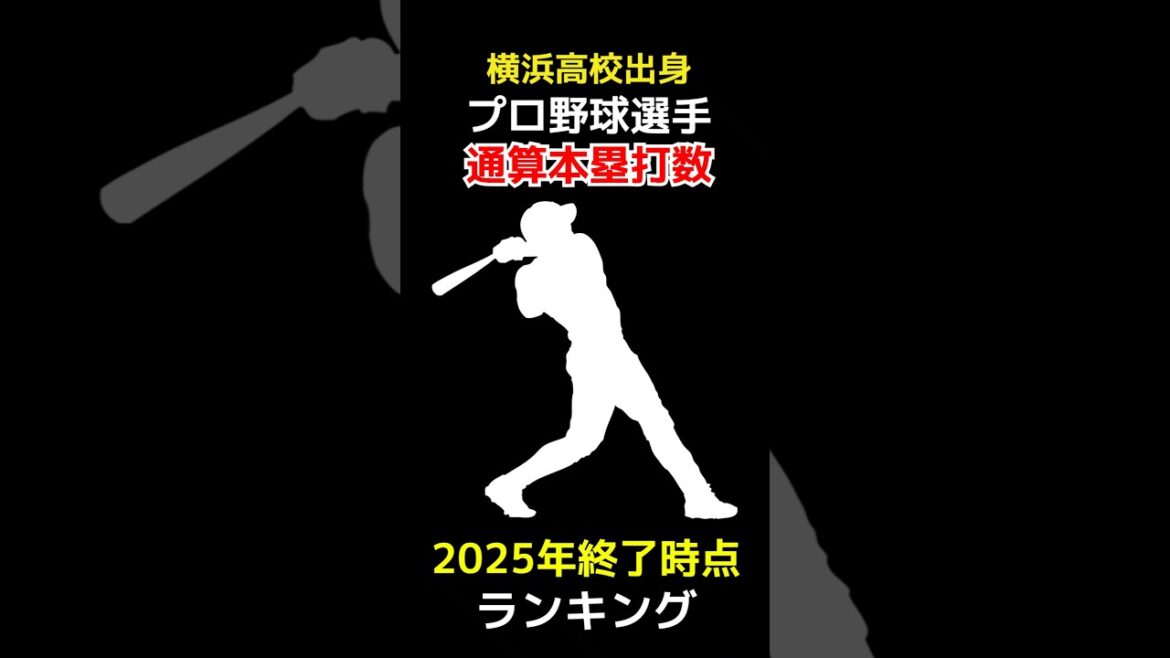 【2025年シーズン終了時点最新版】横浜高校出身プロ野球選手通算本塁打数ランキング #本塁打 #shorts