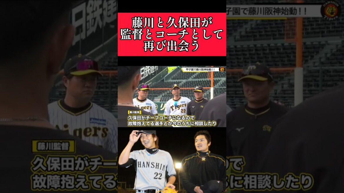 【阪神】"藤川と久保田"監督とコーチとして再会！  #阪神 #阪神タイガース #藤川球児 #久保田智之 #shorts