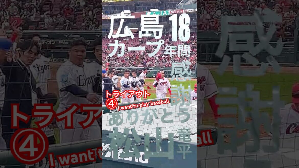 トライアウト④松山竜平🎏I want to play baseball⚾️ありがとう松山　#トライアウト #松山竜平 #カープ #プロ野球 #応援歌