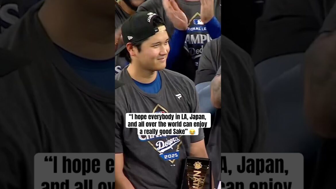 Shohei after his iconic Game 4 in the NLCS 🤣
