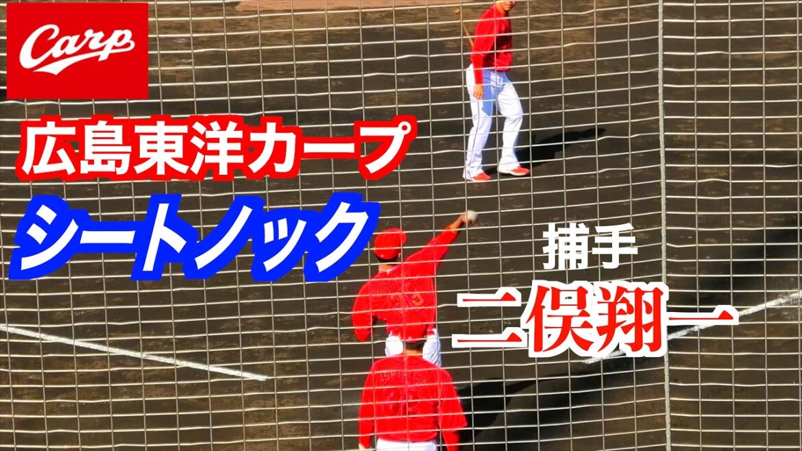 【二俣翔一が捕手４年ぶりと思えない】広島東洋カープシートノック ！【広島東洋カープvs千葉ロッテマリーンズ練習試合】