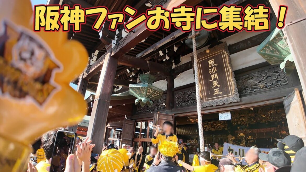 まるで甲子園ライトスタンド！阪神ファンが再び集結し信貴山朝護孫子寺で「優勝報告会」