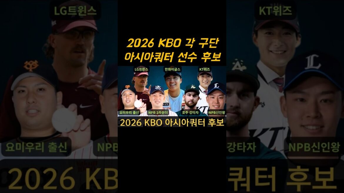 KBO 아시아쿼터 후보 선수 소개!각 구단별 노리는 선수는 누구? #KBO #아시아쿼터제 KBO 아시아쿼터 후보 선수 소개!각 구단별 노리는 선수는 누구? #KBO #아시아쿼터제