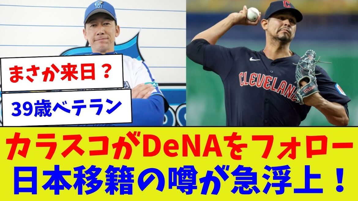 【SNSで移籍特定されるの草】カラスコがDeNAをフォロー日本移籍の噂が急浮上！【野球情報】【2ch 5ch】【なんJ なんG反応】【野球スレ】