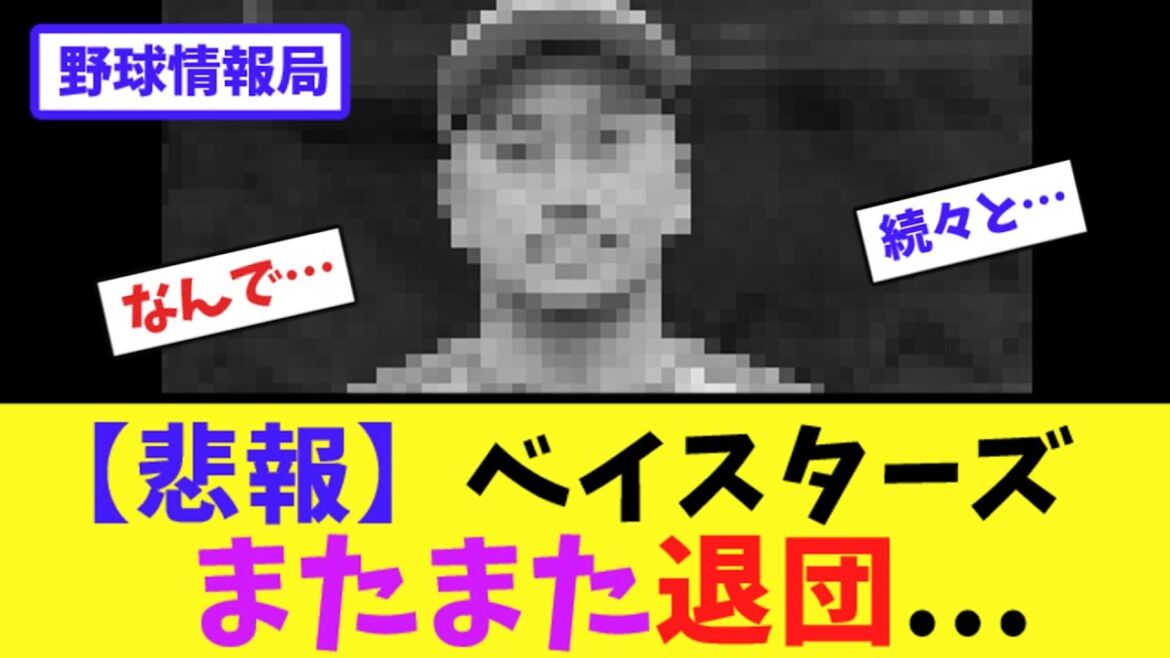 【悲報】ベイスターズまたまた退団...【ネット情報局】