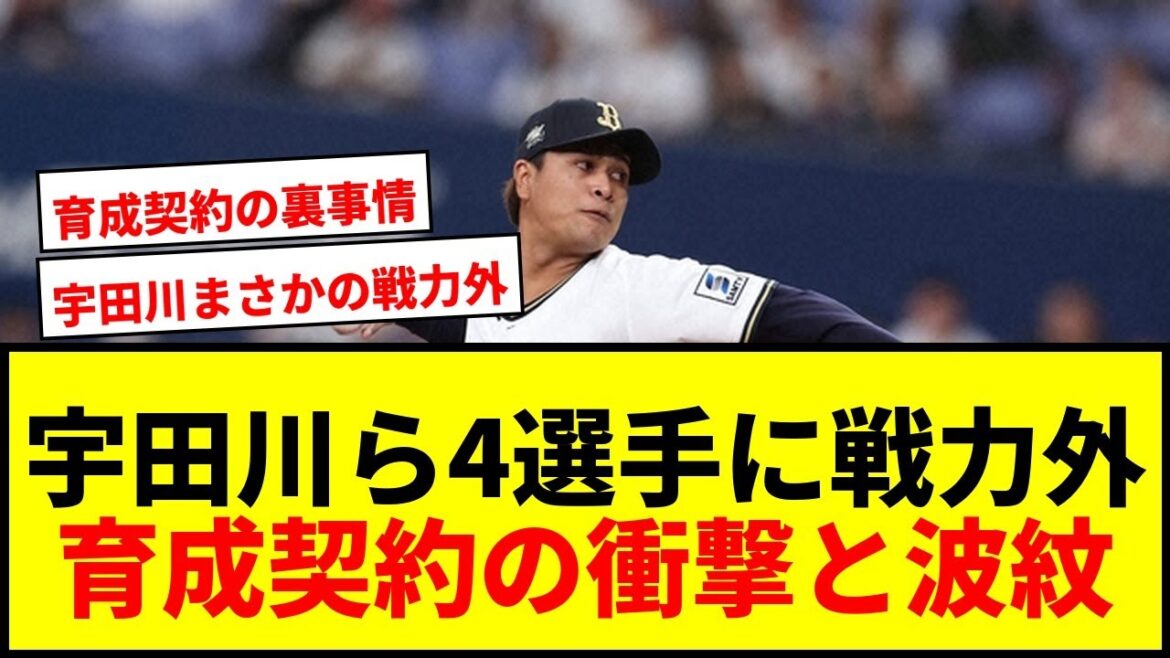 【衝撃】オリックス宇田川優希ら4選手に戦力外通告!育成契約打診の裏側とは? 【衝撃】オリックス宇田川優希ら4選手に戦力外通告!育成契約打診の裏側とは?