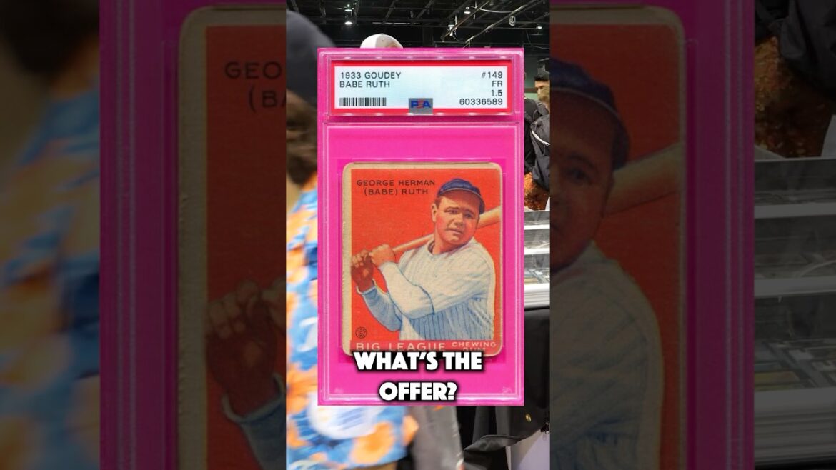 $7500 for 1933 Goudey Babe Ruth at The National #baberuth #baseballcards #cardshow #negotiation