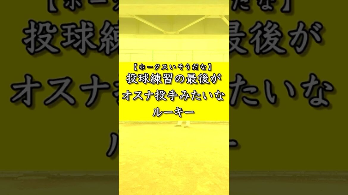 【ホークスいそうだな】投球練習の最後がオスナ投手みたいなルーキー