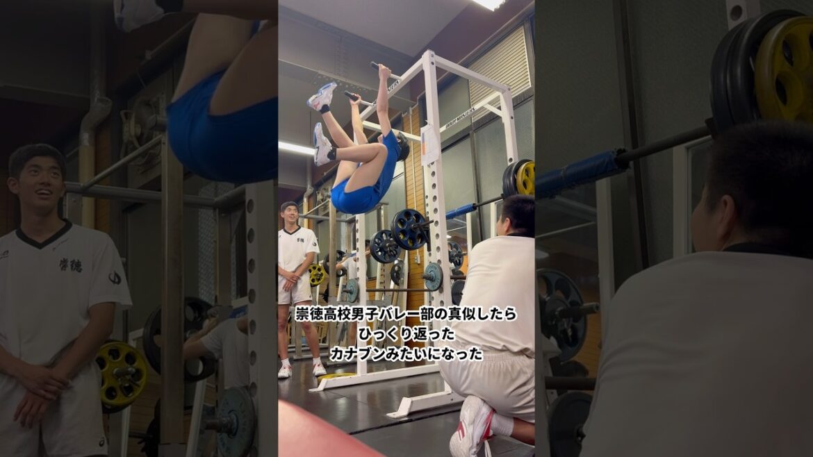 崇徳高校男子バレー部の真似したらひっくり返ったカナブンみたいになった