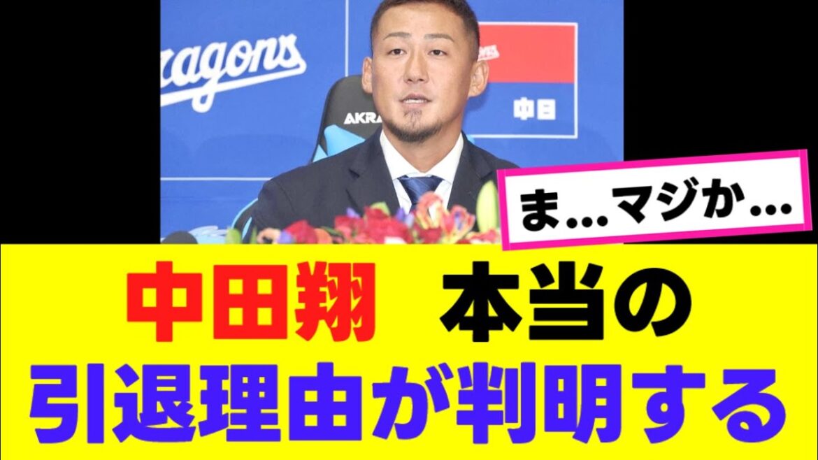 【中田翔】引退を決断した衝撃の裏側が判明するwww『反応集』 【中田翔】引退を決断した衝撃の裏側が判明するwww『反応集』
