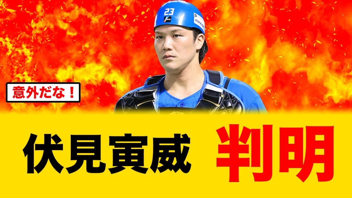 【元日ハム】阪神タイガース伏見寅威、遂に判明する 【元日ハム】阪神タイガース伏見寅威、遂に判明する