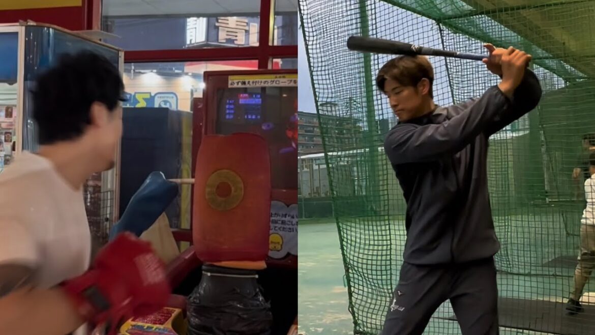 中日ドラゴンズ上林選手と３番勝負【人生初のバッティングセンター】プロの凄さを体感