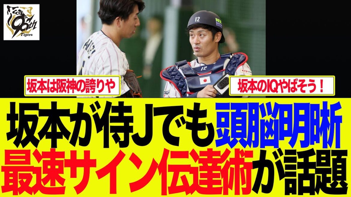 【阪神】坂本誠志郎が侍Jでも頭脳明晰、最速サイン伝達術が話題に　阪神ファンの反応集
