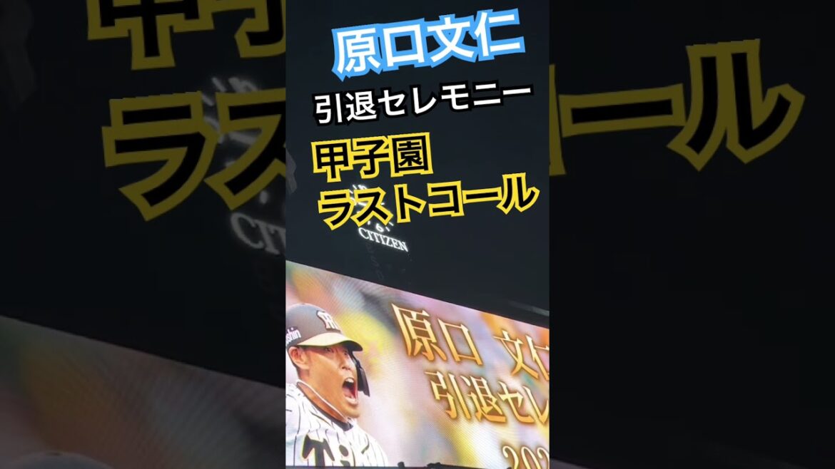 #阪神 #原口文仁 #引退試合 #引退 #阪神タイガース #阪神甲子園球場 #hanshin #tigers #koshien #hanshintigers #甲子園 #阪神応援 #阪神優勝