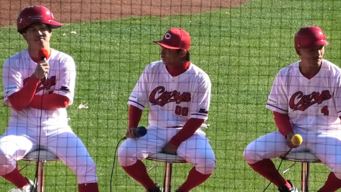 カープ盛り上がり隊の小園海斗、羽月隆太郎、矢野雅哉がモノマネ披露で爆笑誘う！カープファン感謝デー 2025年11月23日