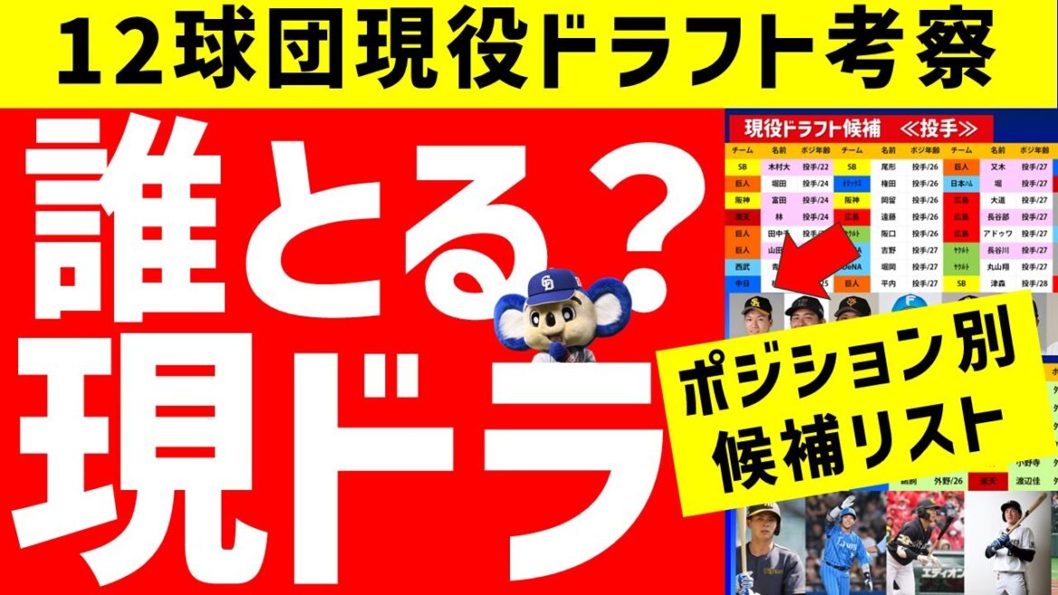 【決定版】12球団現役ドラフト候補まとめ【中日ドラゴンズ】予想 候補選手 【決定版】12球団現役ドラフト候補まとめ【中日ドラゴンズ】予想 候補選手