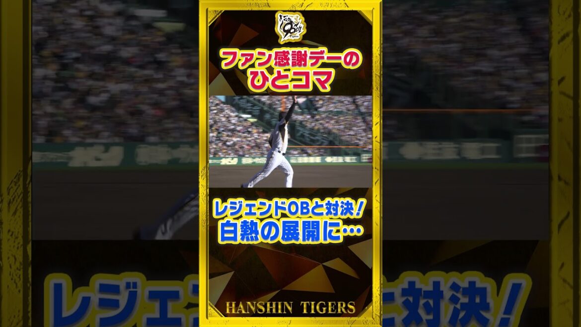 Hanshin-Tigers: 【ファン感謝デー】レジェンドたちが甲子園に帰ってきた!現役選手と夢の対決!最後には#藤川球児 監督がマウンドへ!?#shorts 【ファン感謝デー】レジェンドたちが甲子園に帰ってきた!現役選手と夢の対決!最後には#藤川球児 監督がマウンドへ!?#shorts