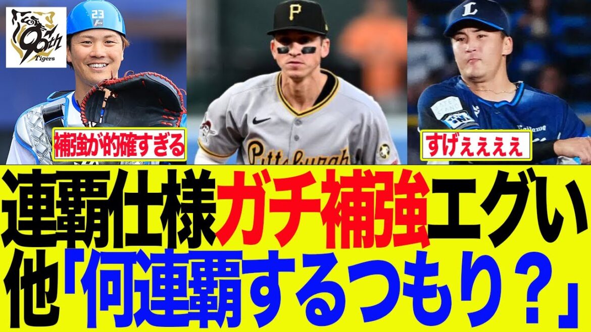 【阪神】連覇仕様ガチ補強エグい、他ファン「何連覇するつもり?」 阪神ファンの反応集 【阪神】連覇仕様ガチ補強エグい、他ファン「何連覇するつもり?」 阪神ファンの反応集