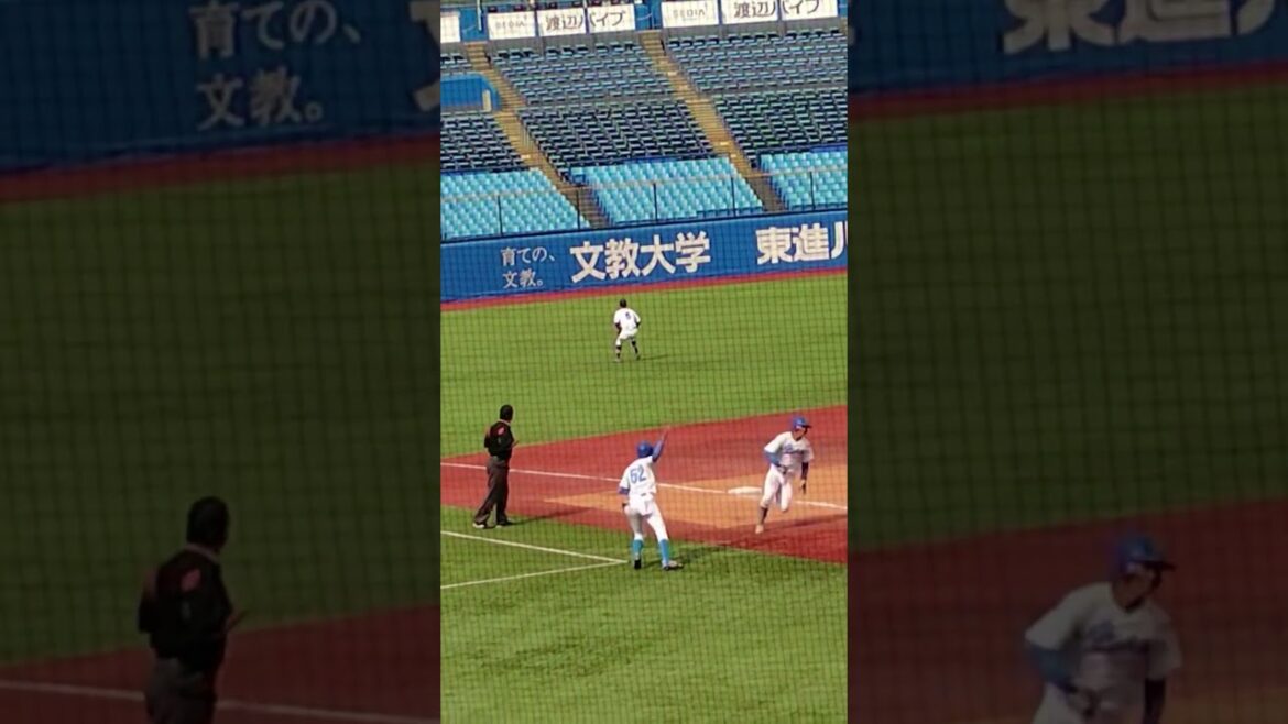 青山学院大学 山口翔梧内野手（龍谷大学付属平安高等学校）満塁走者一掃の逆転2塁打