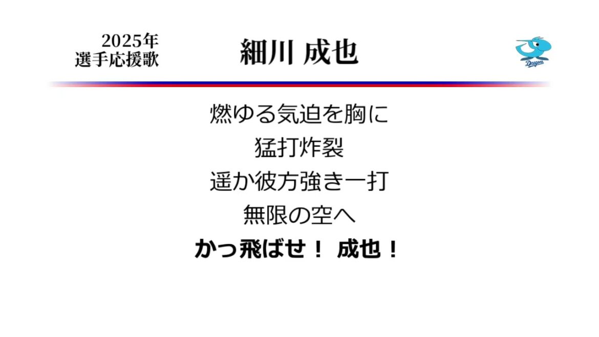 中日ドラゴンズ 細川成也 応援歌 [MIDI]